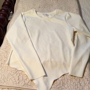 Good American white Long Sleeve Bodysuit